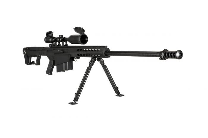 SNOW WOLF BARRET M107 + 3-9X50 (SPRING) - BLACK