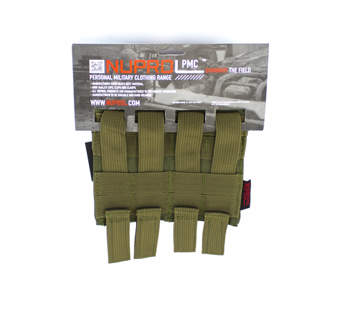 NUPROL PMC M4 DOUBLE FLAP LID MAG POUCH - GREEN