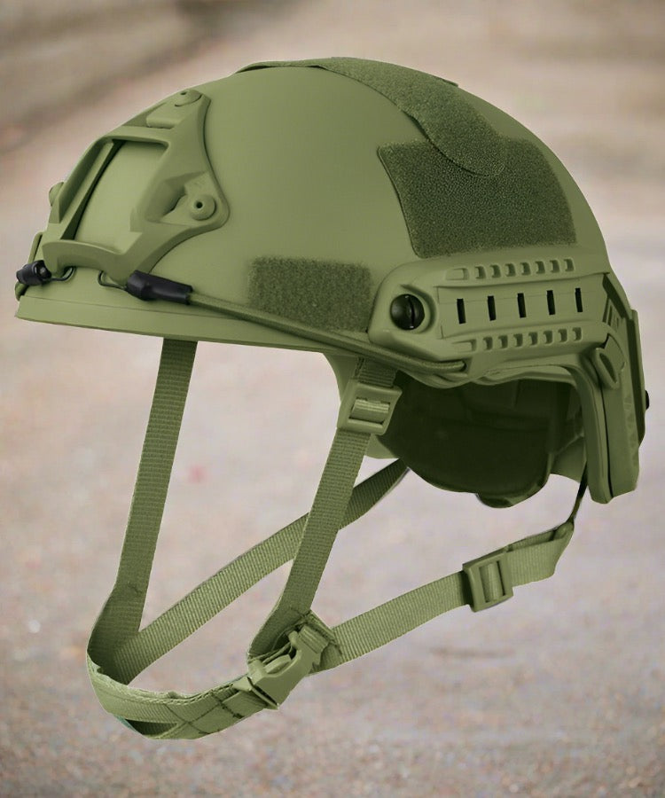 Fast Helmet replica with rails ( olive green )