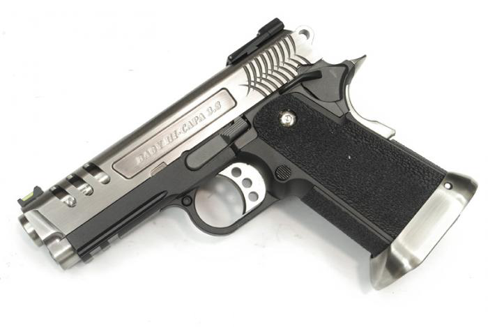 HI-CAPA 3.8 FORCE (HOLLOW OUT SIDE)SEMI / FULL AUTO SILVER MODEL