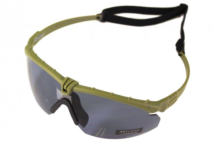 NUPROL BATTLE PRO'S - GREEN FRAME / SMOKED LENSE W/INSERT