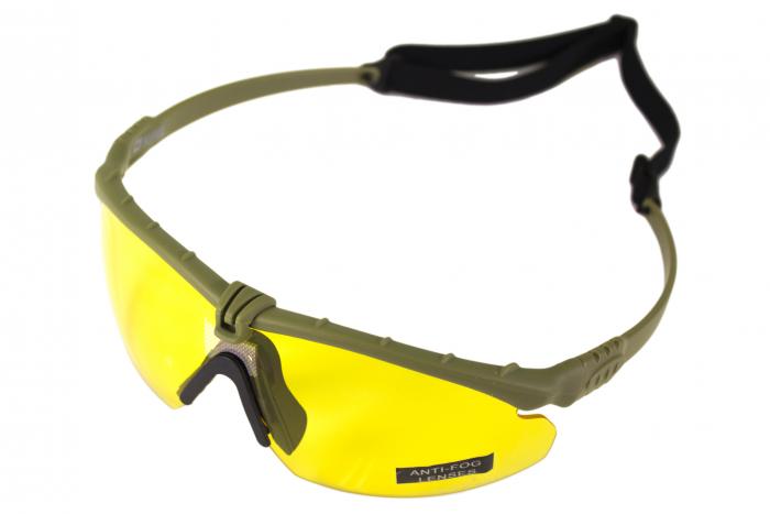 NUPROL BATTLE PRO'S - GREEN FRAME / YELLOW LENSE W/INSERT