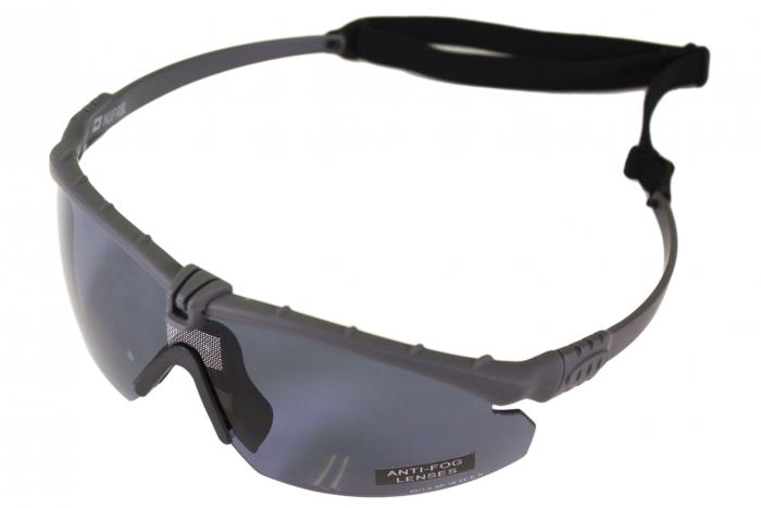 NUPROL BATTLE PRO'S - GREY FRAME / SMOKED LENSE W/INSERT