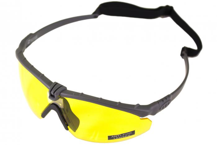 NUPROL BATTLE PRO'S - GREY FRAME / YELLOW LENSE W/INSERT