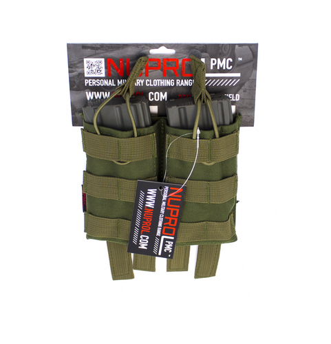 NUPROL PMC M4 DOUBLE OPEN MAG POUCH - GREEN