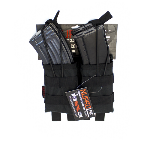 NUPROL PMC AK DOUBLE OPEN MAG POUCH - BLACK