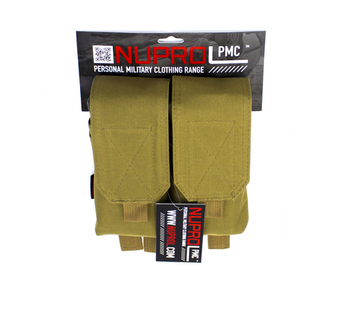 NUPROL PMC M4 DOUBLE FLAP LID MAG POUCH - TAN